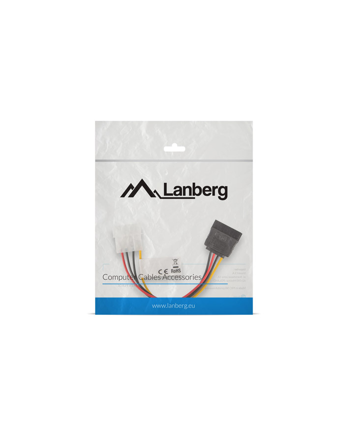 LANBERG Kabel Molex zasilający - SATA F/M 15cm główny