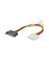 LANBERG Kabel SATA zasilający - Molex M/F 15cm - nr 10