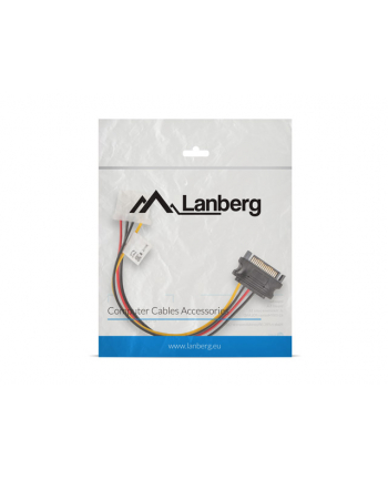 LANBERG Kabel SATA zasilający - Molex M/F 15cm