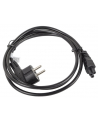 LANBERG Kabel zasilający Laptop (MIKI) IEC 7/7 - IEC 320 C5 1.8M VDE czarny - nr 12