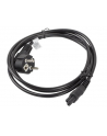 LANBERG Kabel zasilający Laptop (MIKI) IEC 7/7 - IEC 320 C5 1.8M VDE czarny - nr 21