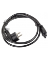 LANBERG Kabel zasilający Laptop (MIKI) IEC 7/7 - IEC 320 C5 1.8M VDE czarny - nr 25