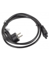 LANBERG Kabel zasilający Laptop (MIKI) IEC 7/7 - IEC 320 C5 1.8M VDE czarny - nr 3