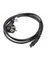 LANBERG Kabel zasilający Laptop (MIKI) IEC 7/7 - IEC 320 C5 1.8M VDE czarny - nr 6