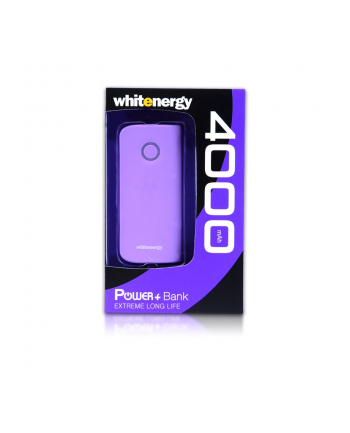 Whitenergy Power Bank 4000mAh 2.1A Li-Ion Fioletowy
