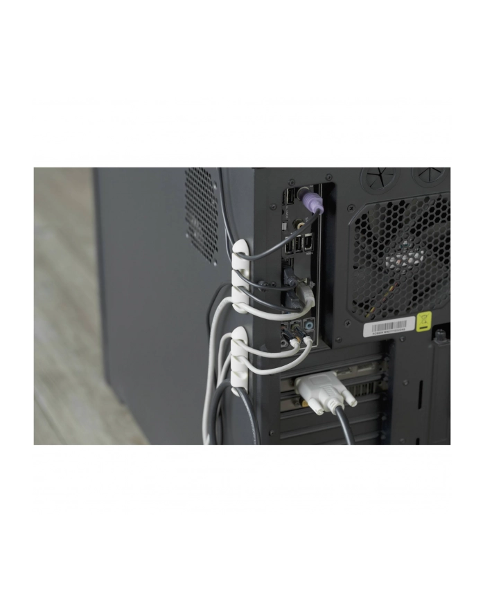 CableDrop multi uchwyt na 4 kable 2 szt. biały główny
