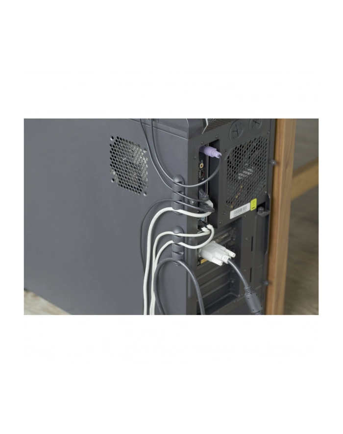 CableDrop multi uchwyt na 4 kable 2 szt. czarny główny