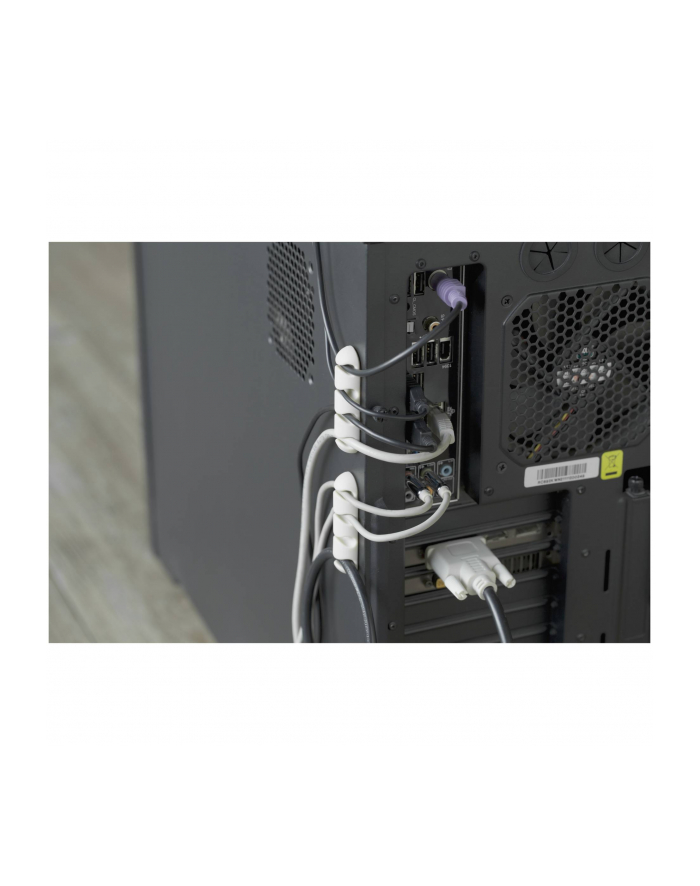 CableDrop multi uchwyt na 4 kable 2 szt. biały główny