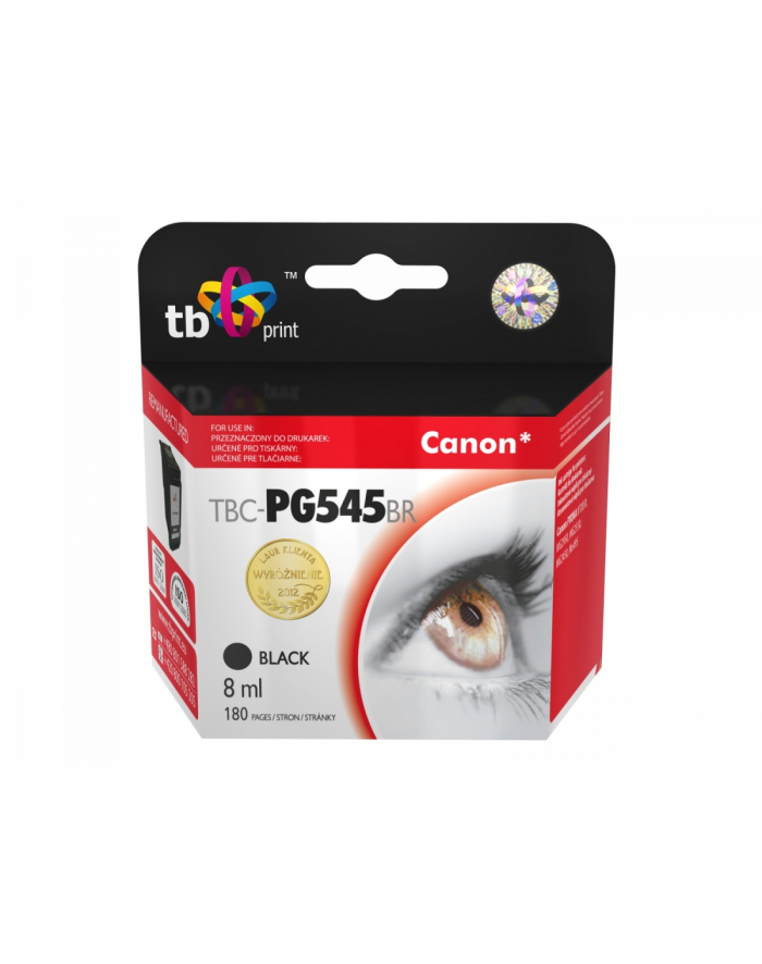 Tusz do Canon PIXMA iP2850/MG2950/2550/2450/MX495 TBC-PG545B BK ref. główny