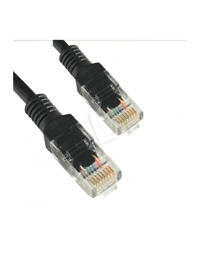 Patchcord kabel sieciowy UTP Cat. 5e 0,5m czarny główny