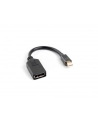 Adapter mini Displayport (M) -> DisplayPort (F) na kablu 10cm    czarny - nr 5