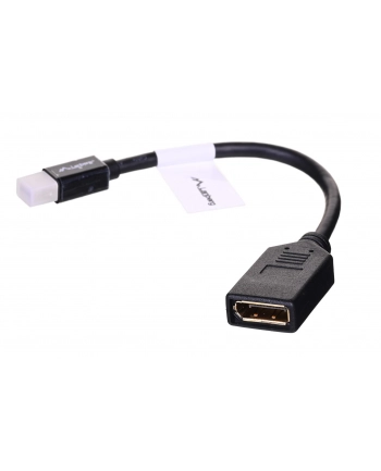 Adapter mini Displayport (M) -> DisplayPort (F) na kablu 10cm    czarny nr 2