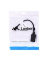 Adapter mini Displayport (M) -> DisplayPort (F) na kablu 10cm    czarny - nr 9