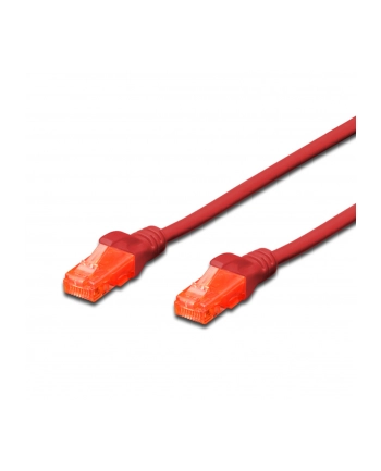 Patch cord nieekranowany U/UTP Kat.6 AWG 26/7 miedź LSOH czerwony 3,0m nr 2
