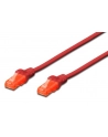 Patch cord nieekranowany U/UTP Kat.6 AWG 26/7 miedź LSOH czerwony 3,0m - nr 5