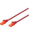 Patch cord nieekranowany U/UTP Kat.6 AWG 26/7 miedź LSOH czerwony 5,0m - nr 16
