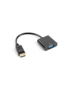Adapter DisplayPort (M) -> VGA 15 pin (F) czarny na kablu - nr 9