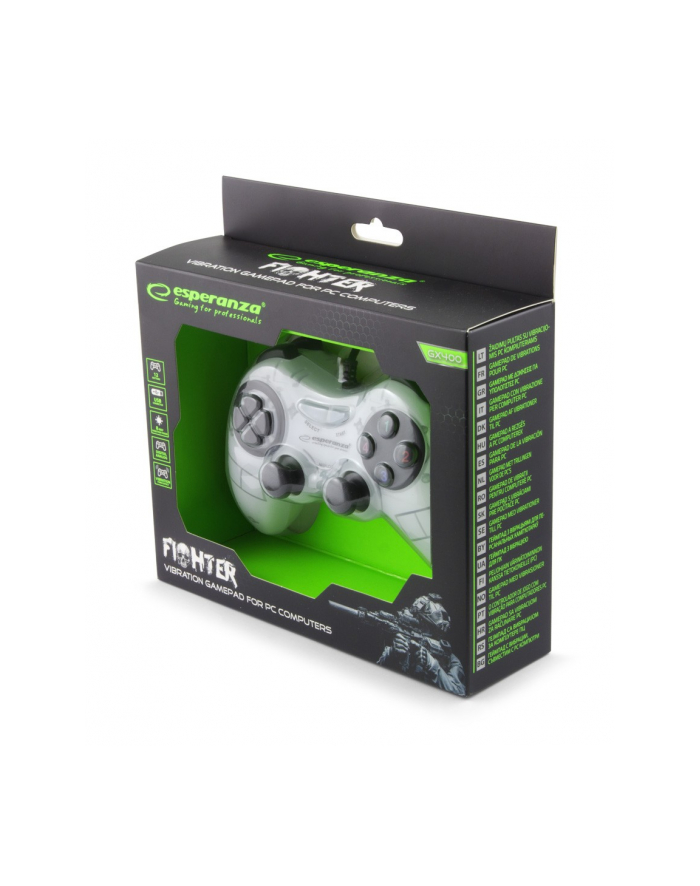 GAMEPAD PC USB FIGHTER BIAŁY główny