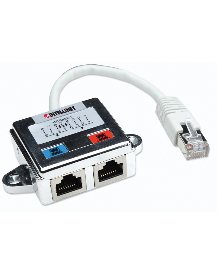 Rozdzielacz RJ45x2 ekranowany główny