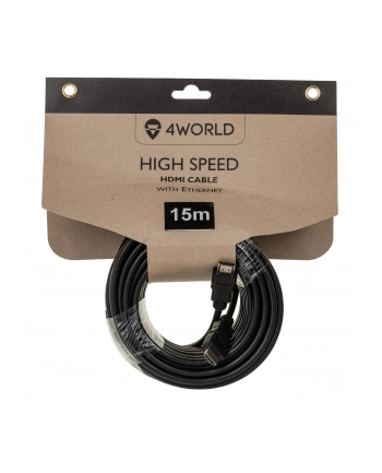 Kabel HDMI wysoka prędkość z ethernetem 15m czarny