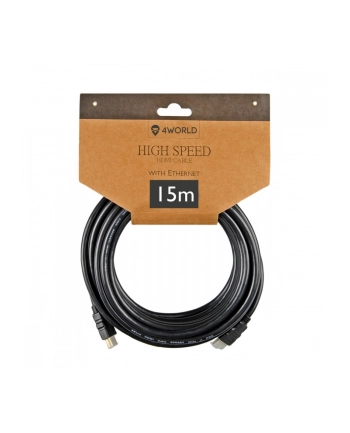 Kabel HDMI wysoka prędkość z ethernetem 15m czarny
