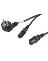 LANBERG Kabel zasilający CEE 7/7 - 2x IEC 320 C13 VDE 2M czarny - nr 21