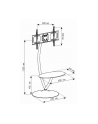 Stojak podłogowy LCD/LED 32-70cali szklana półka, 68kg - nr 4