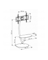 Stojak podłogowy LCD/LED 32-70cali szklana półka, 68kg - nr 9