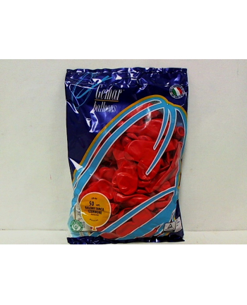 Balon pastel serce czerw/50 szt CR/CZ45/50