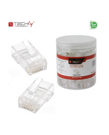 Wtyk modularny RJ45 UTP 8P8C cat.6 na drut 100szt.