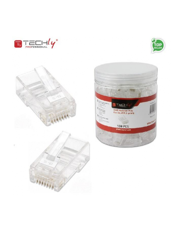 Wtyk modularny RJ45 UTP 8P8C cat.5e na drut 100szt. główny