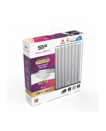 Dysk zewnętrzy Silicon Power Armor A75 2.5'' 1TB USB 3.1, ultra cienki, Srebny nr 2