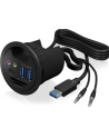 RaidSonic IcyBox Hub do Biurka 2x USB 3.0, 1x USB 3.0 Type-C, audio input/output - nr 18