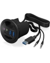 RaidSonic IcyBox Hub do Biurka 2x USB 3.0, 1x USB 3.0 Type-C, audio input/output - nr 19