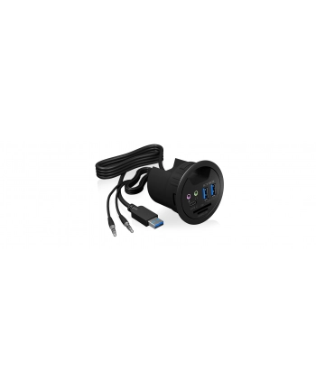 RaidSonic IcyBox Hub do Biurka 2x USB 3.0, 1x USB 3.0 Type-C, audio input/output