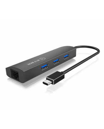 RaidSonic IcyBox 3-portowy Hub USB 3.0 & Gigabit-LAN