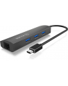 RaidSonic IcyBox 3-portowy Hub USB 3.0 & Gigabit-LAN - nr 30