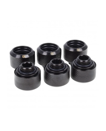 Alphacool Eiszapfen pipe connection 1/4'' on 16/10mm, black, 6-pack (17379) nr 1