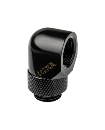 Alphacool Eiszapfen 90° L-angle adapter short 1/4'', black - 17248
