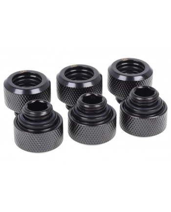Alphacool Eiszapfen pipe connection 1/4'' on 13mm, black, 6-pack (17377) nr 1