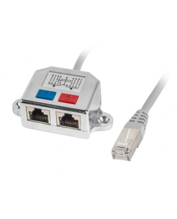 Lanberg adapter rozdzielacz Lan RJ45/2x RJ45 FTP