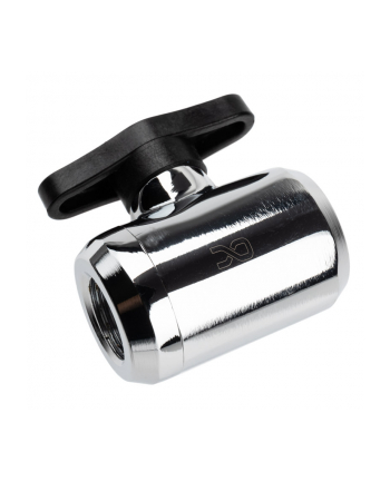 Alphacool Eiszapfen 2 way ball valve, chrome - 17141