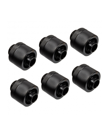 Alphacool Eiszapfen hose fitting 1/4'' on 16/10mm, 6-pack black - 17234 nr 1