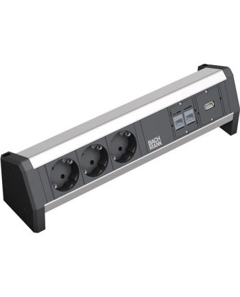 Bachmann DESK 1 3AC outlet(s) Black,Grey