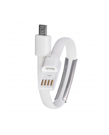 Kabel adapter USB 2.0 Akyga AK-AD-34 USB A/F - micro USB B/M 0,23m biały
