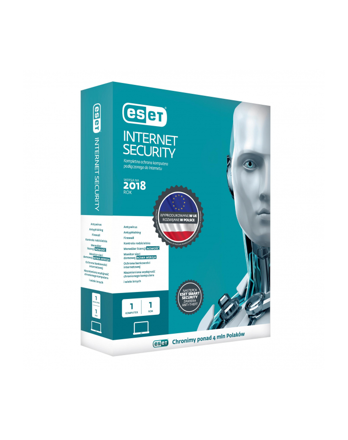 ESET Internet Security PL BOX 1Y kon EIS-K-1Y-1D główny