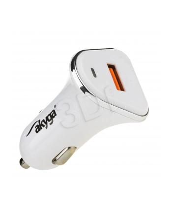 Ładowarka samochodowa Akyga AK-CH-07 12V USB 3000mA biała Quick Charge 3.0