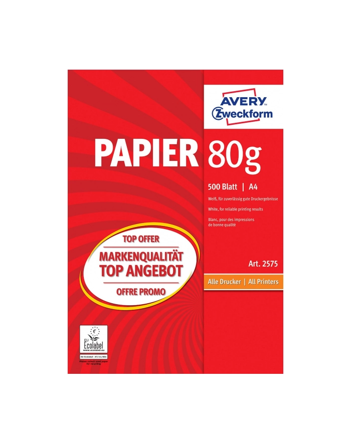 Zweck Multifunktionspapier A4 80g 500B główny