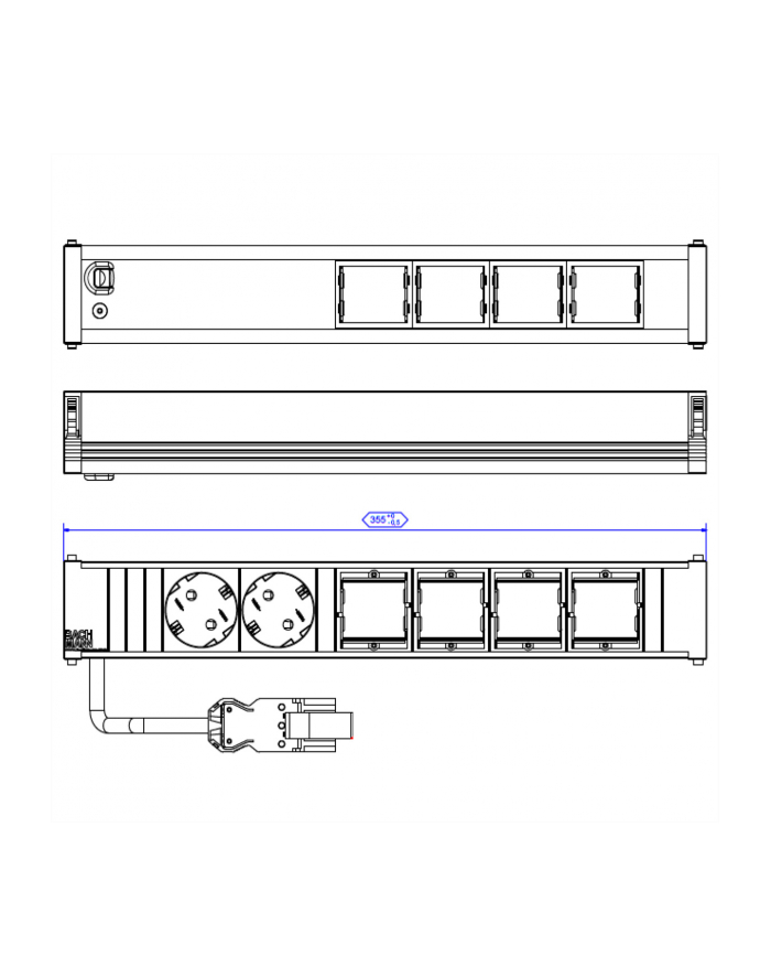 Bachmann CONI 2x Gniazda 4xABD główny