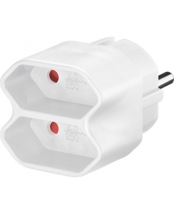 goobay Stromadapt 1Schuko->2Euro white nr 2